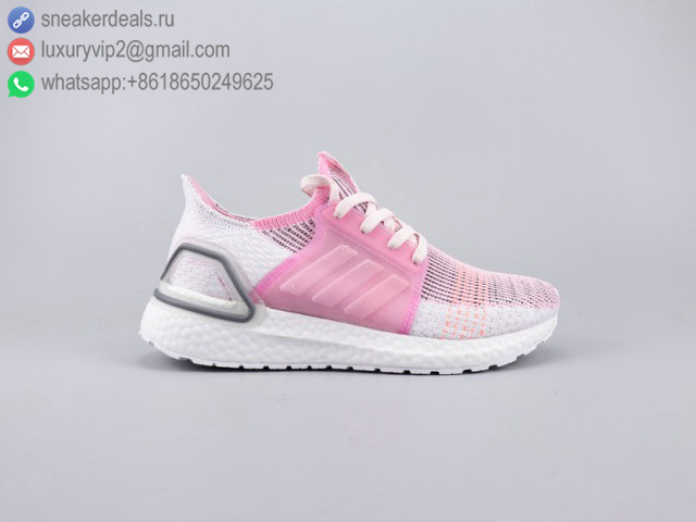 ADIDAS ULTRA BOOST 19 PINK WHITE WOMEN RUNNING SHOES